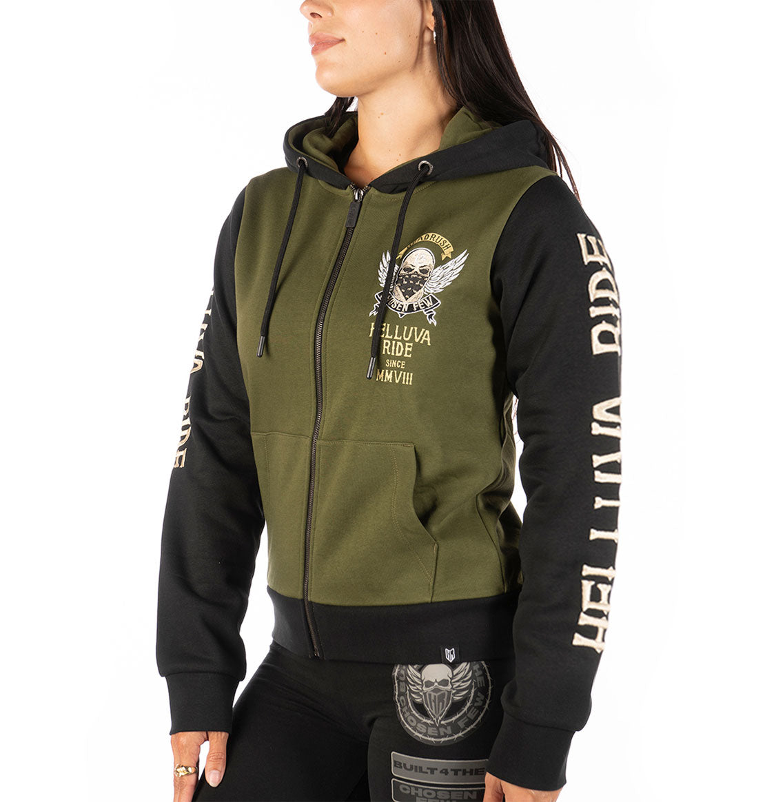 Masking Tape Zip-Up Hoodie