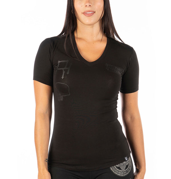 The black Manta v-neck t-shirt
