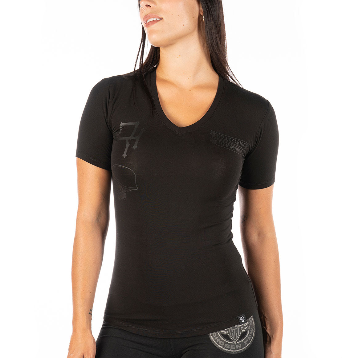 The black Manta v-neck t-shirt