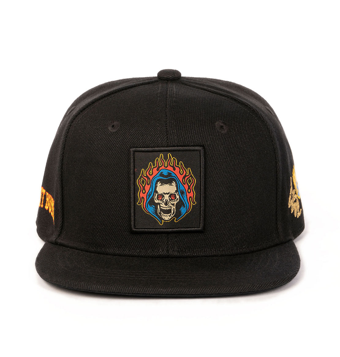 The Watch It Burn flat brim snapback