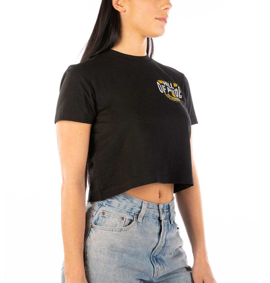 Tornado Skull cropped t-shirt