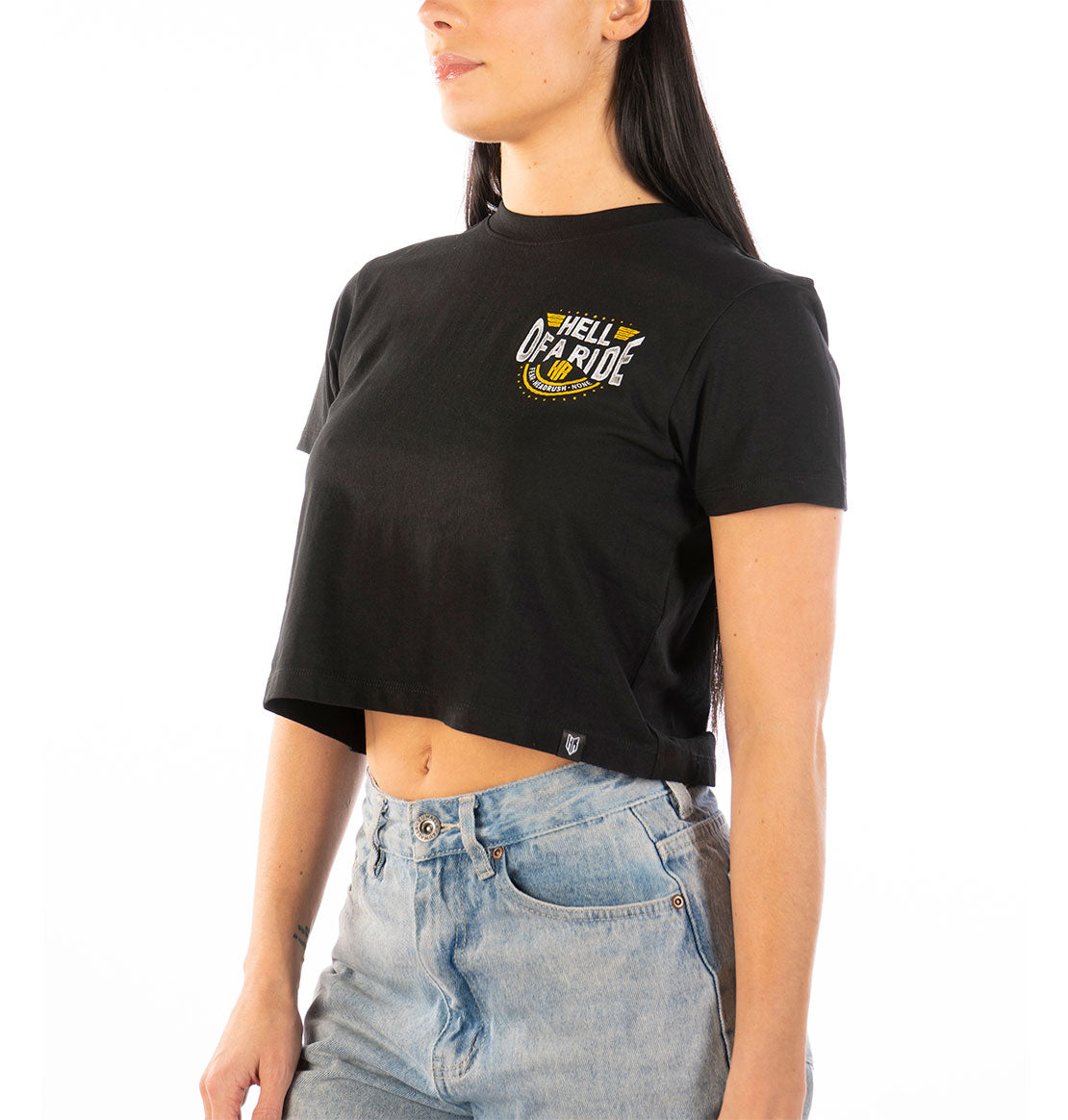 Tornado Skull cropped t-shirt
