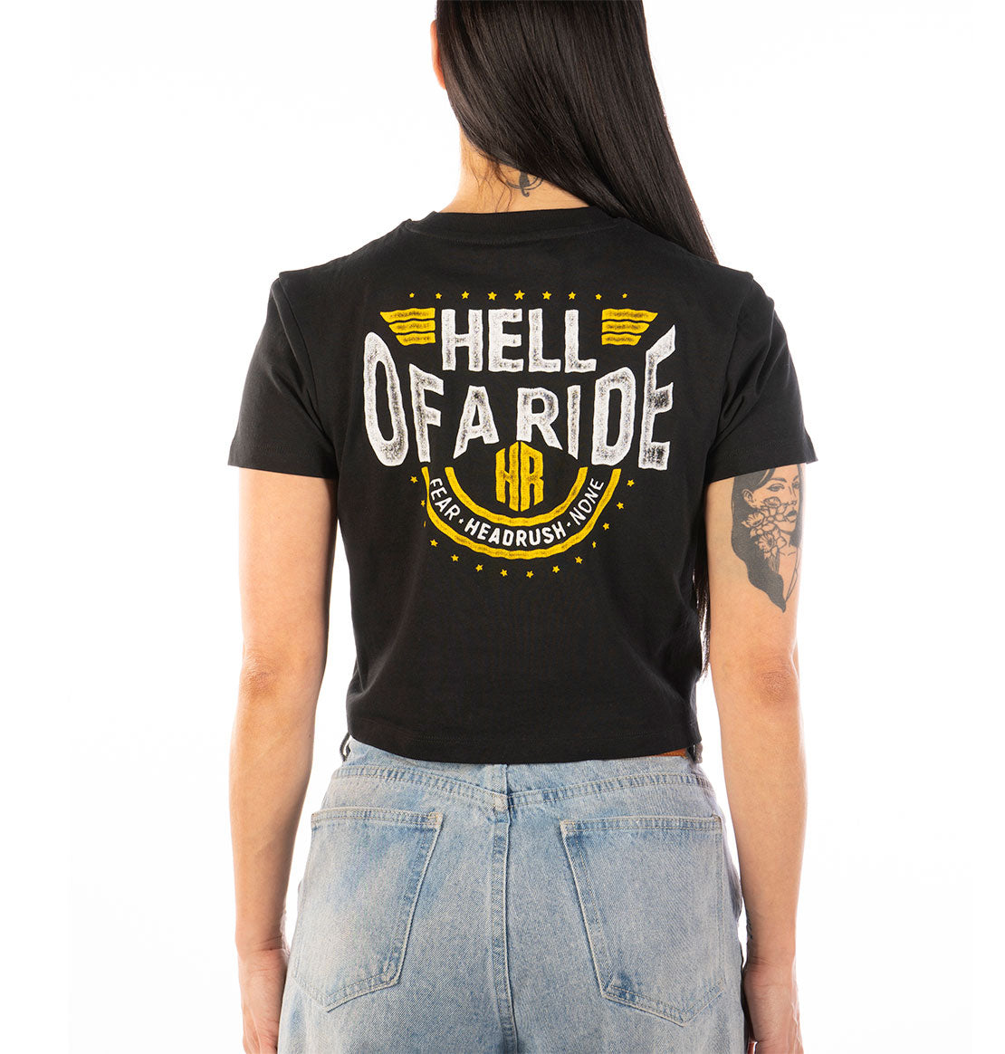 Tornado Skull cropped t-shirt