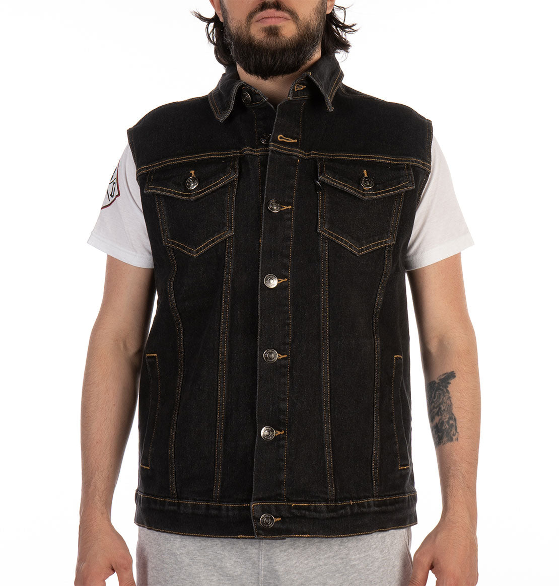 Justice Makes War denim vest