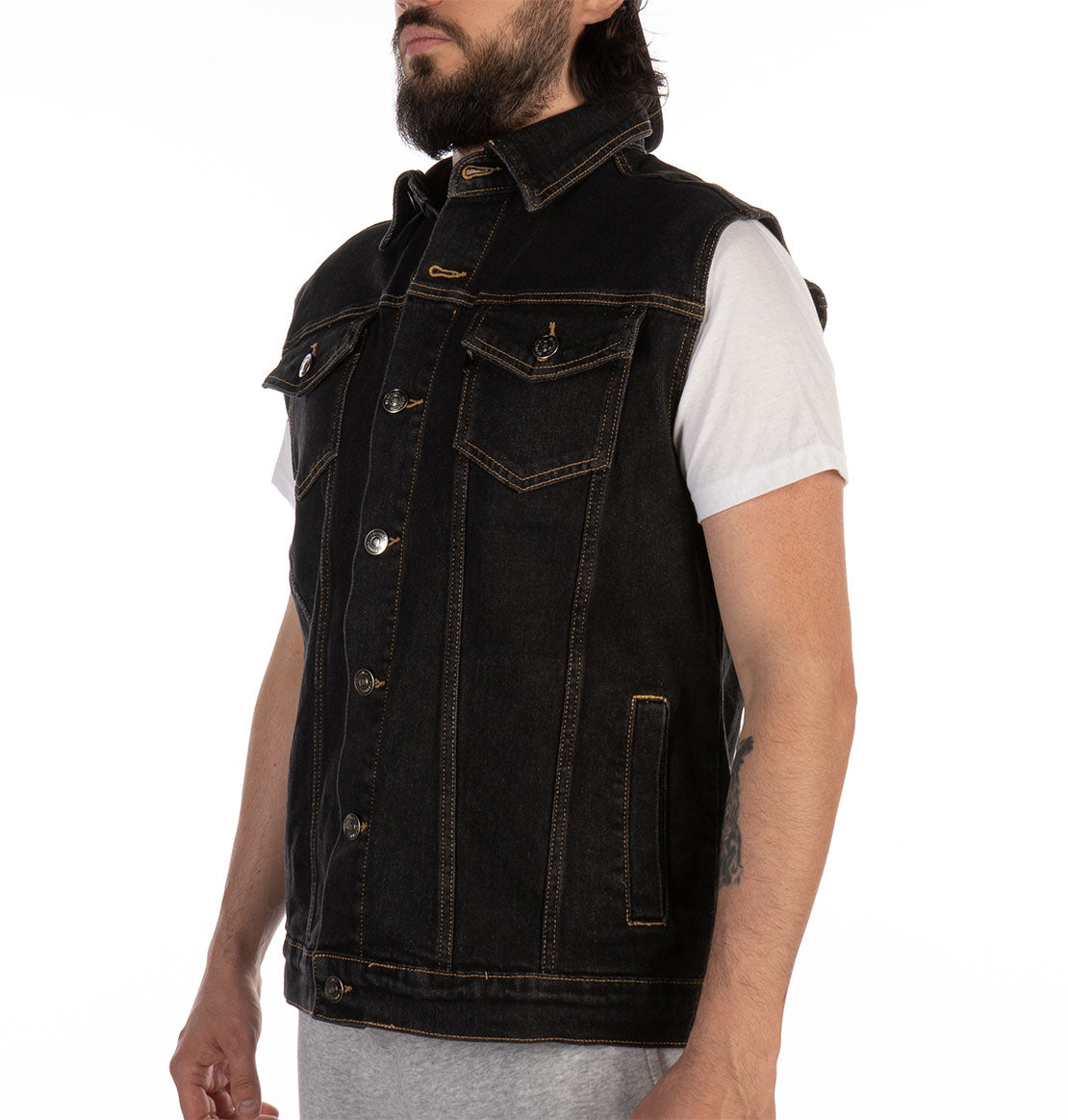Justice Makes War denim vest