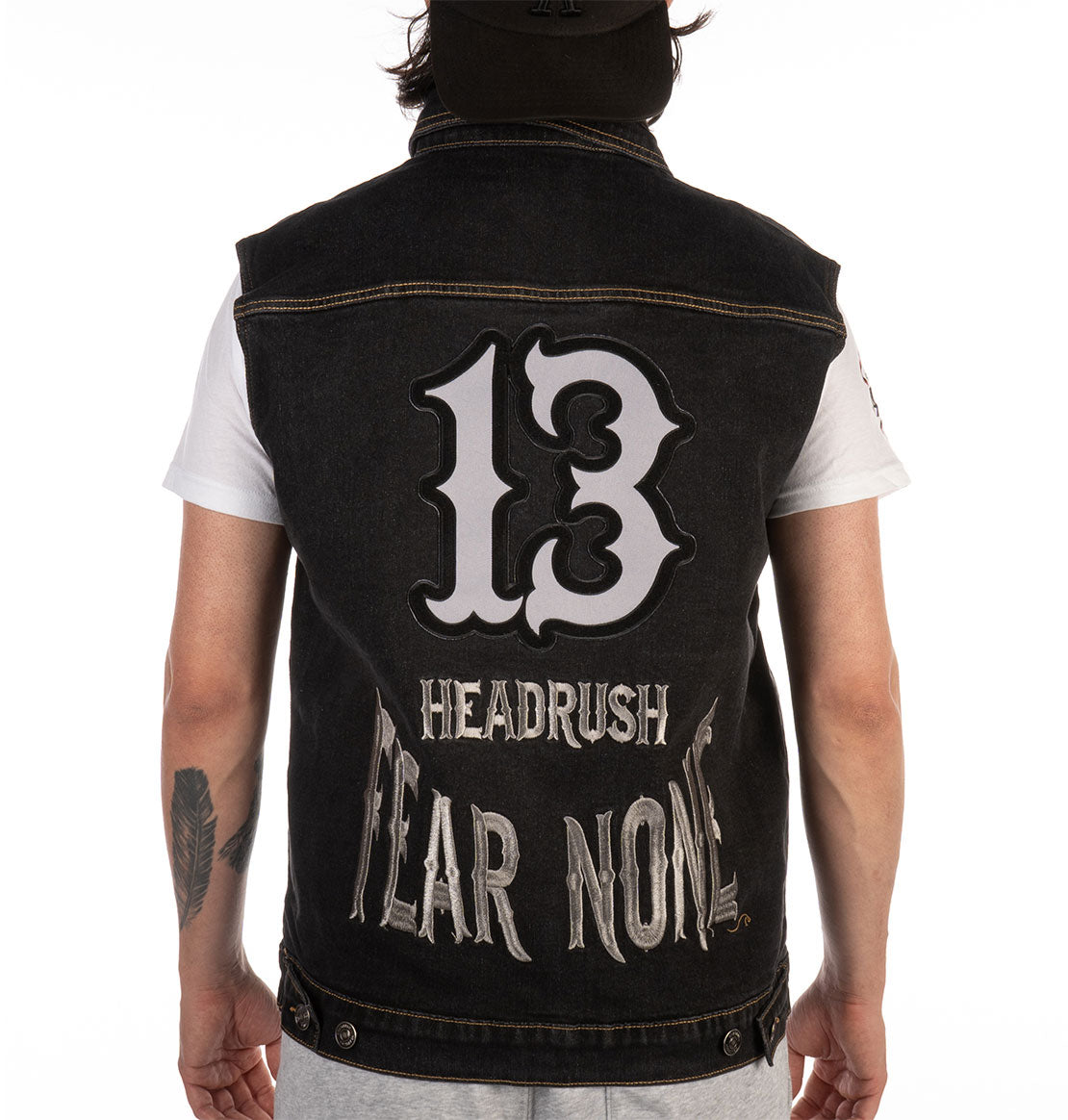 Justice Makes War denim vest