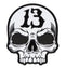 BIG 13 SKULL Iron-on patch