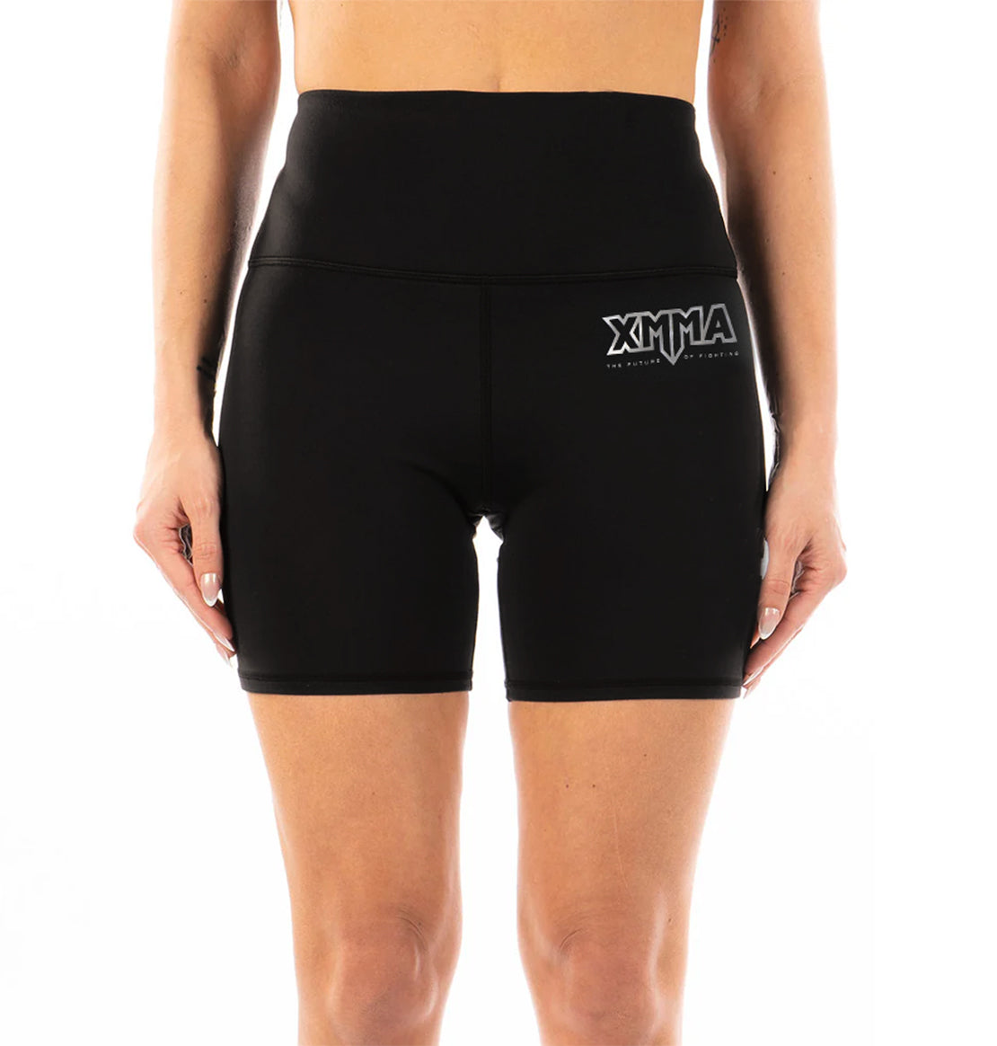 The Black and Silver - Womens yoga shorts – HR Distribution